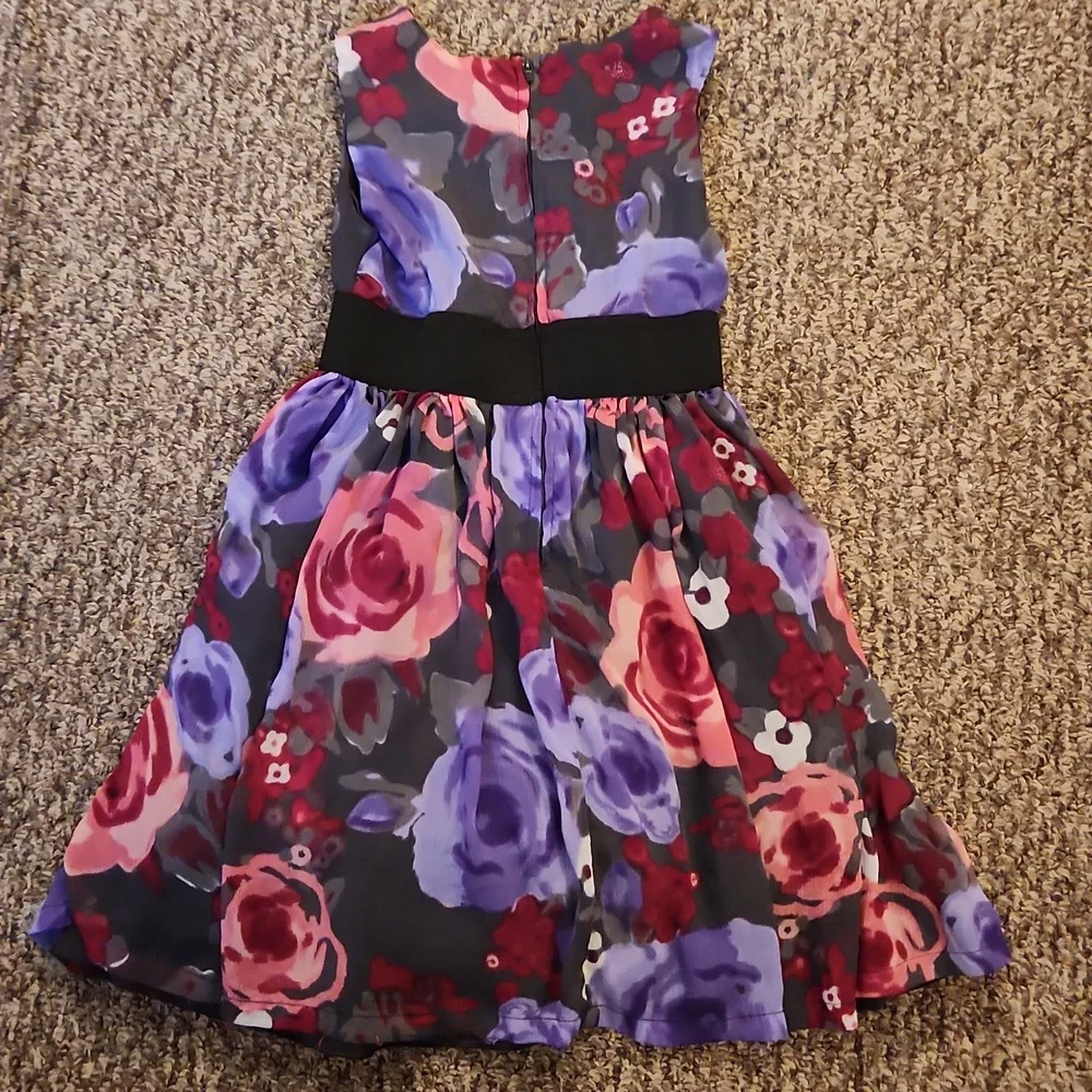 The Children's Place Floral Dress Size 6X/7 Pink/Purple